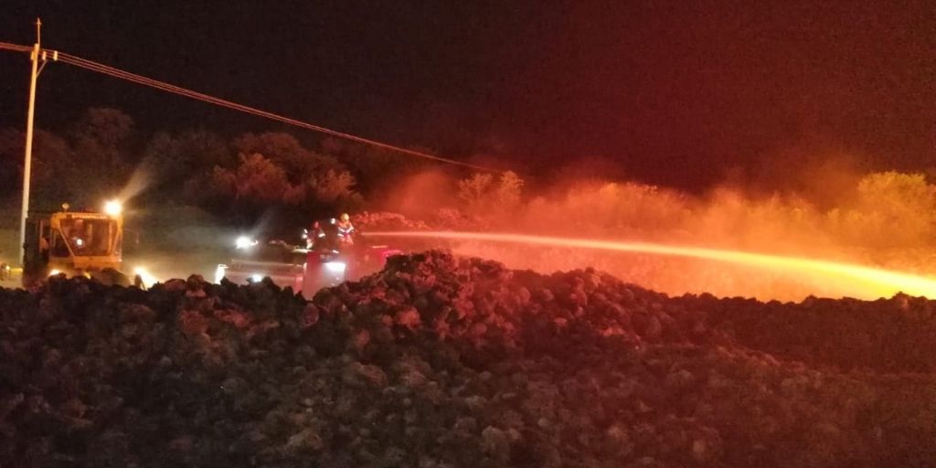 En medio del control de la protesta, área natural de La empresa Palmagro se quemó